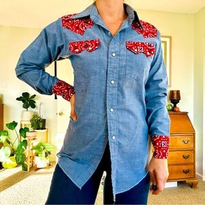 Vintage Western Wear Pearl Snap